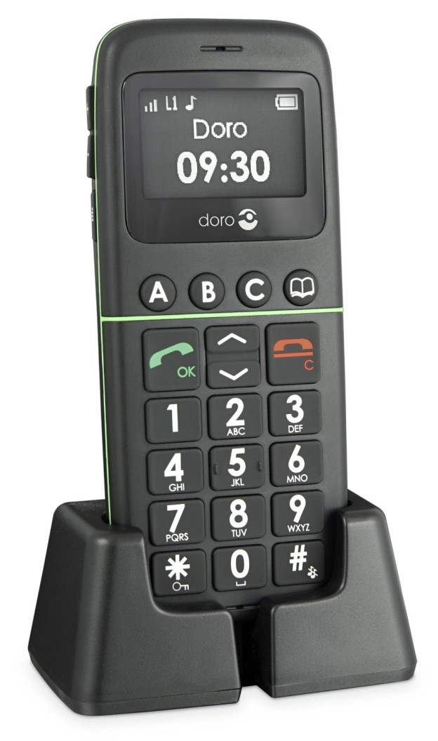 Doro Großtastentelefon PhoneEasy 311c Schwarz - Schnurgebunde Telefone